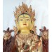 F654 Exclusive Gold Plated Copper Statue of White Tara 13" Handmade in Nepal
